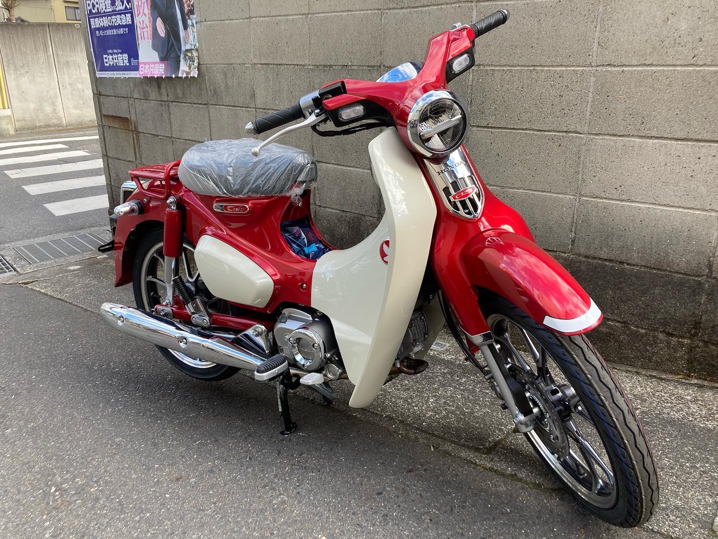 HONDA　C125　スーパーカブ125　レッド入荷！　若林自転車商会　大津市